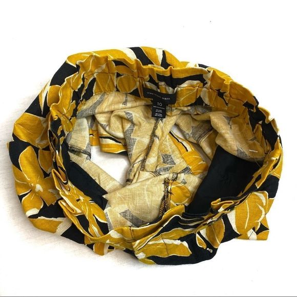 Who What Wear NWOT floral paperbag waist linen blend shorts size 10 - Picture 12 of 16